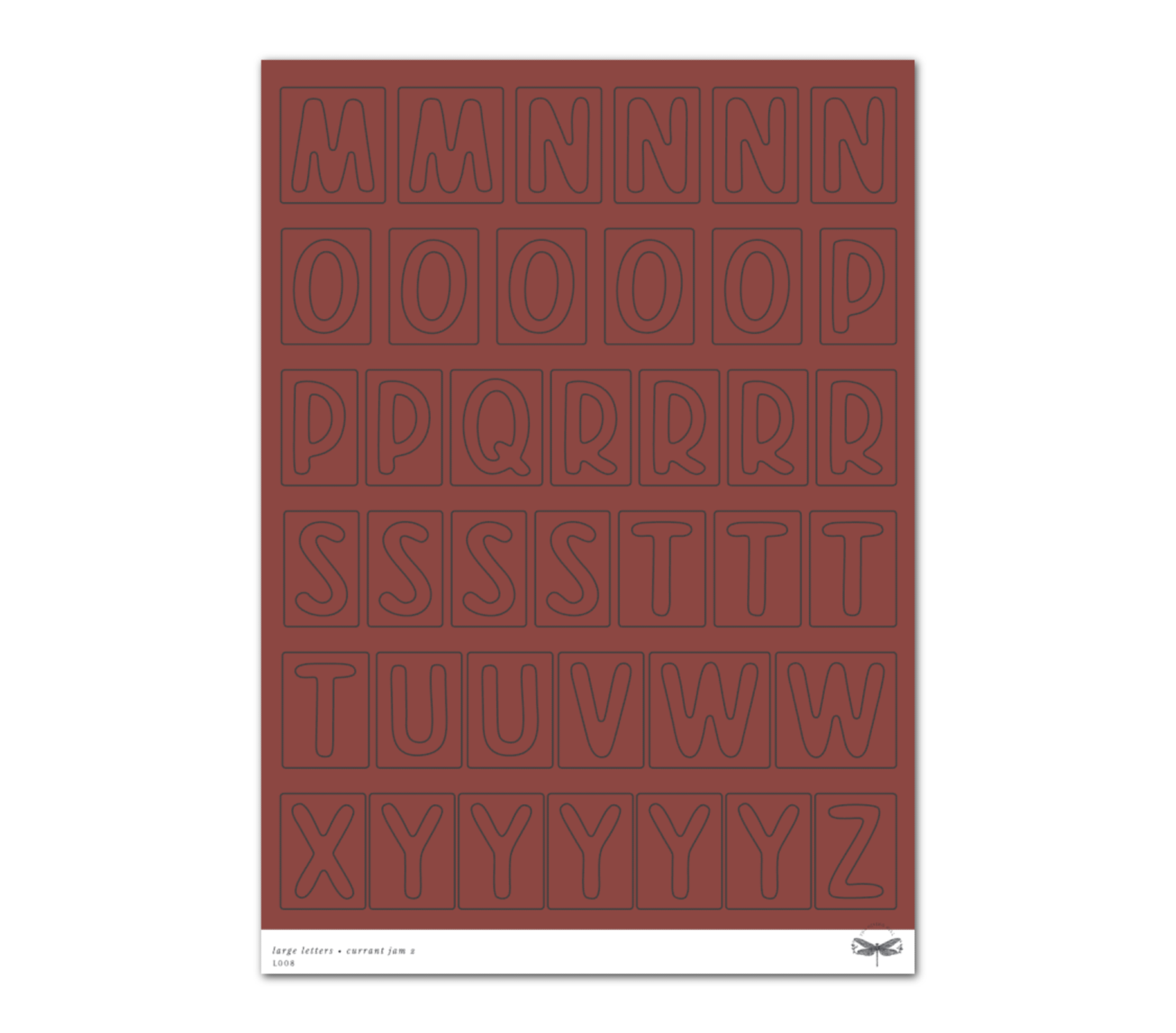 Large Letters • Currant Jam Set