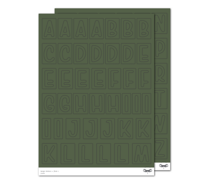 Large Letters • Fern Set