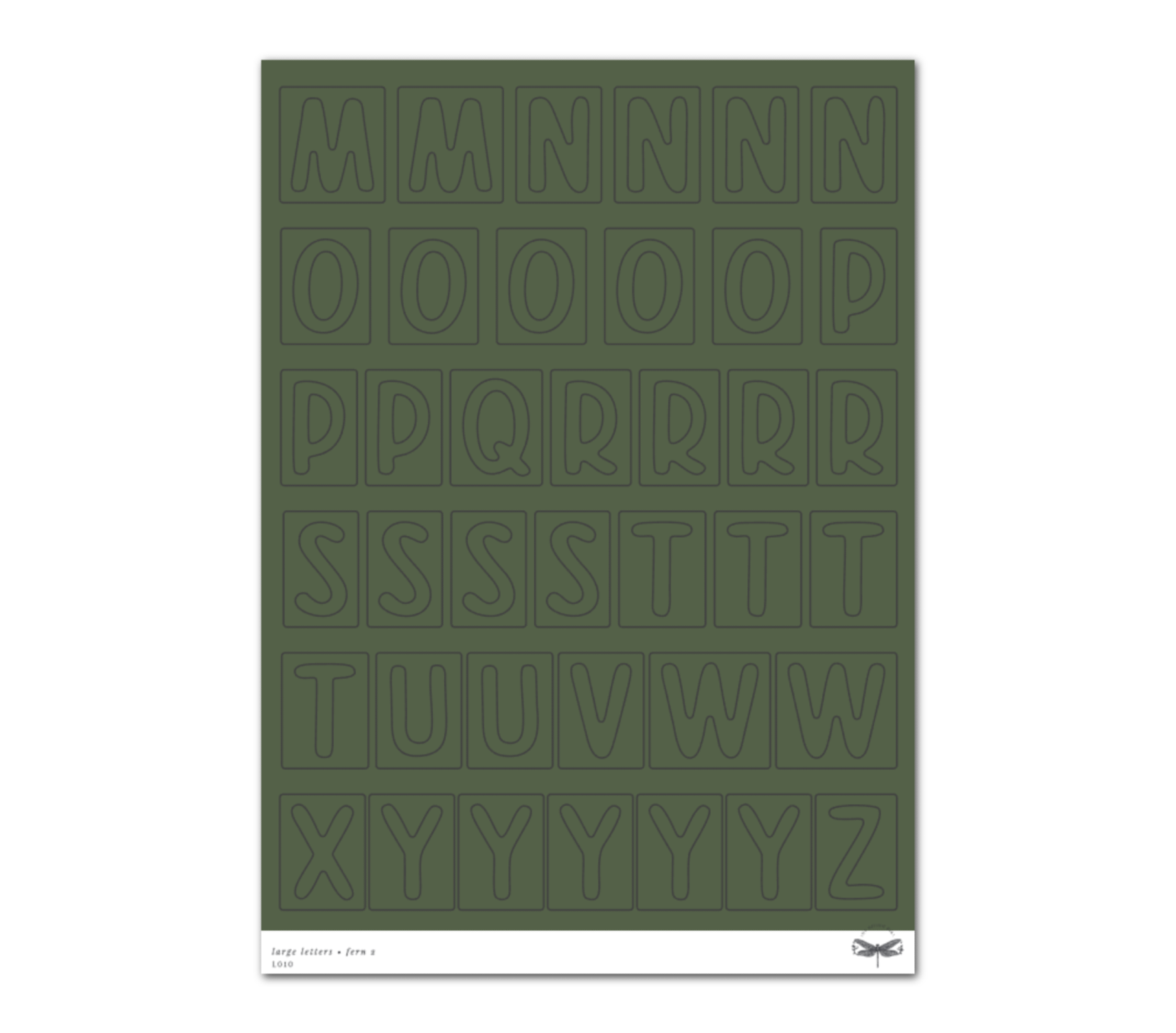 Large Letters • Fern Set