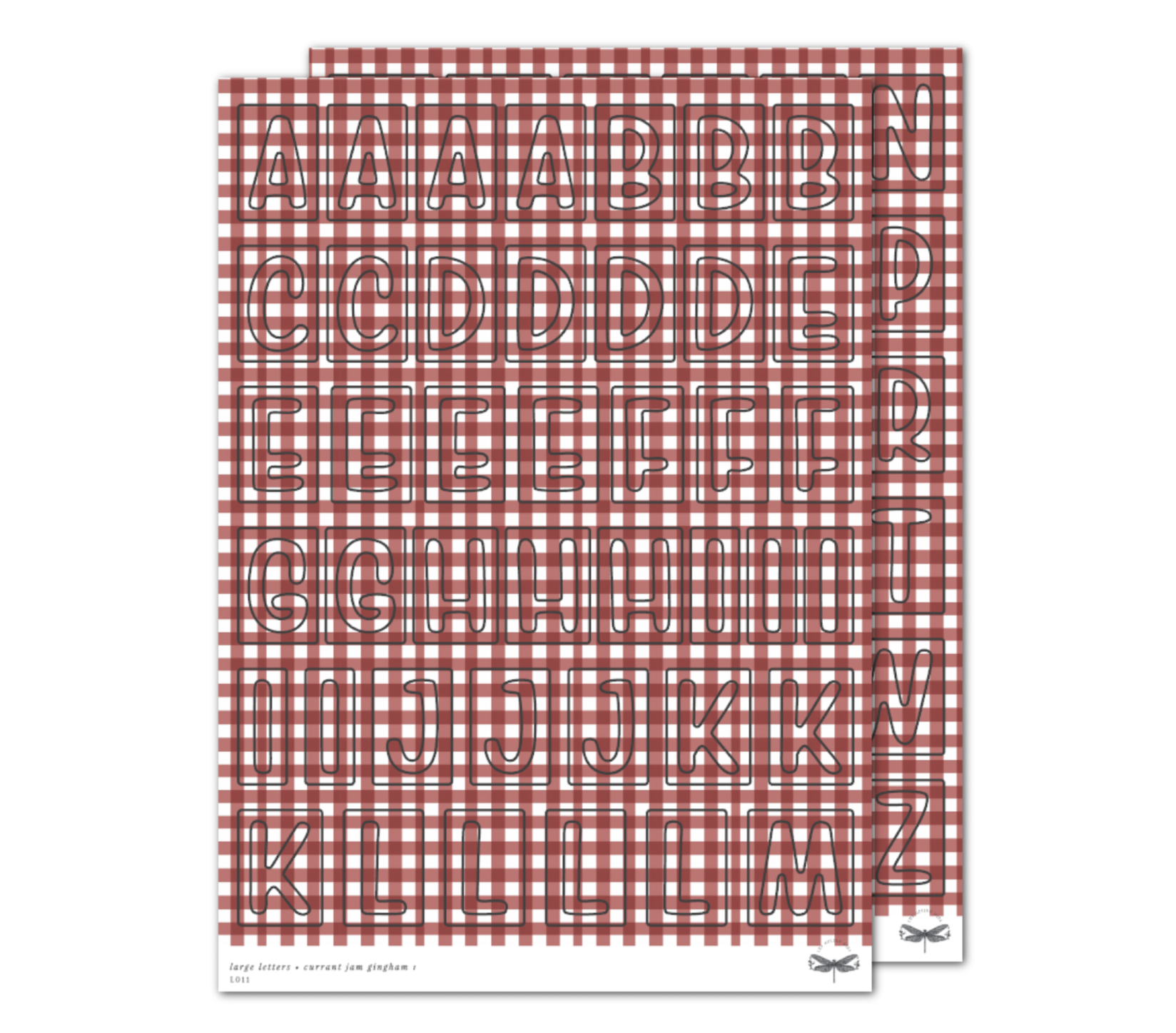 Large Letters • Currant Jam Gingham Set