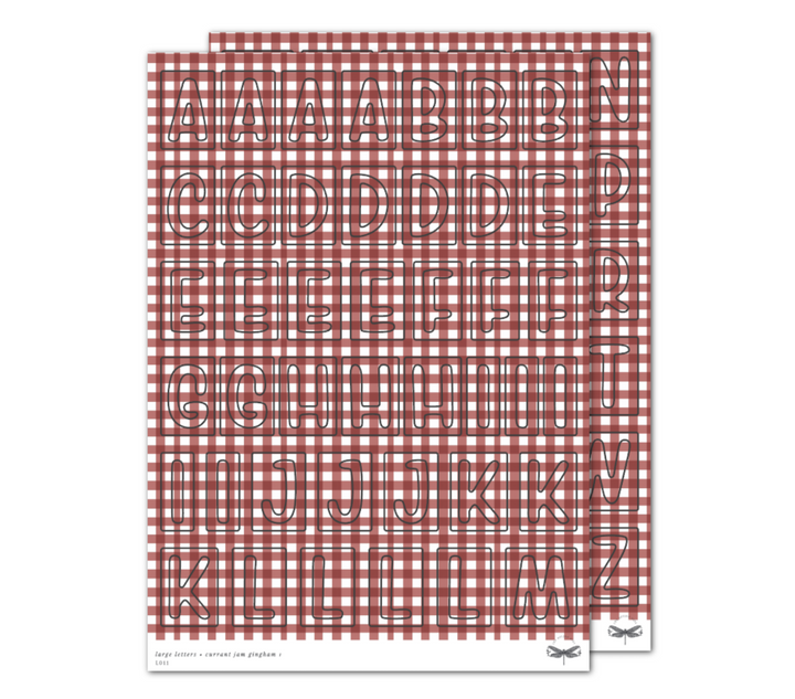 Large Letters • Currant Jam Gingham Set