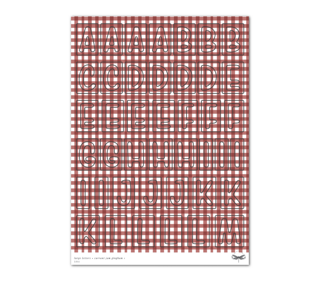 Large Letters • Currant Jam Gingham Set