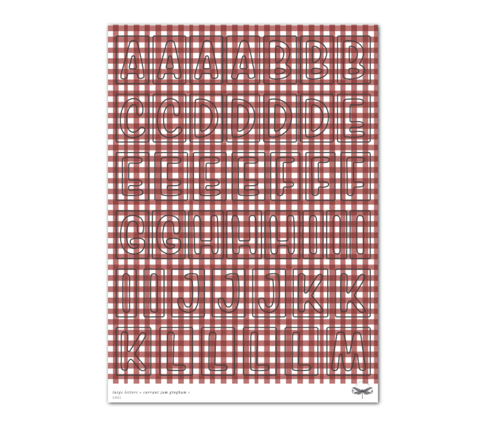 Large Letters • Currant Jam Gingham Set