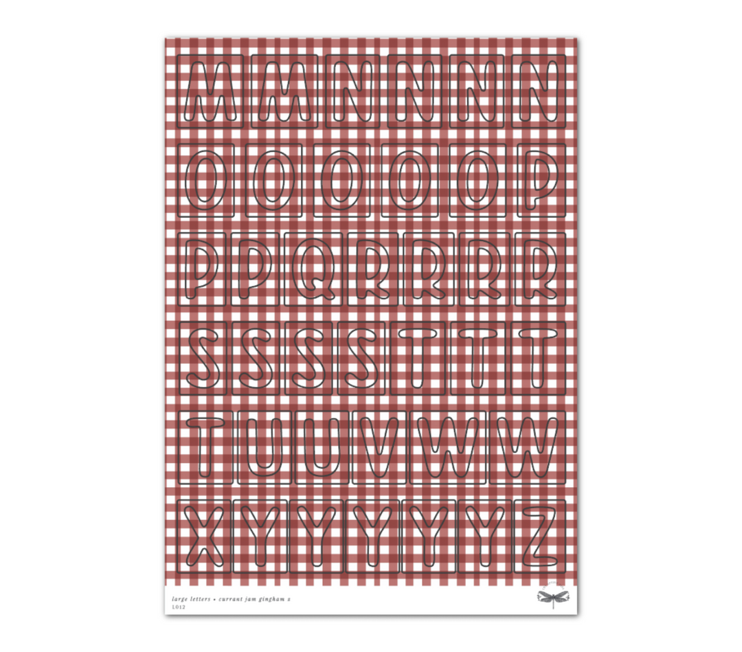 Large Letters • Currant Jam Gingham Set