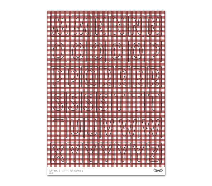 Large Letters • Currant Jam Gingham Set