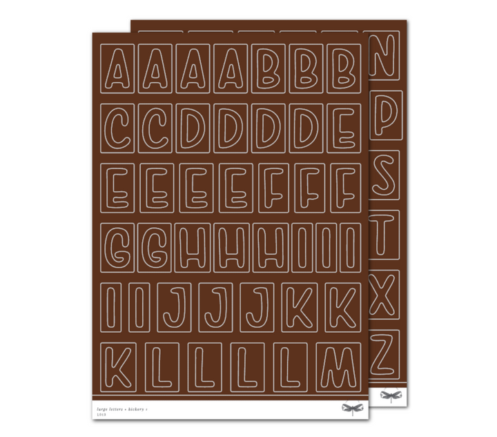 Large Letters • Hickory