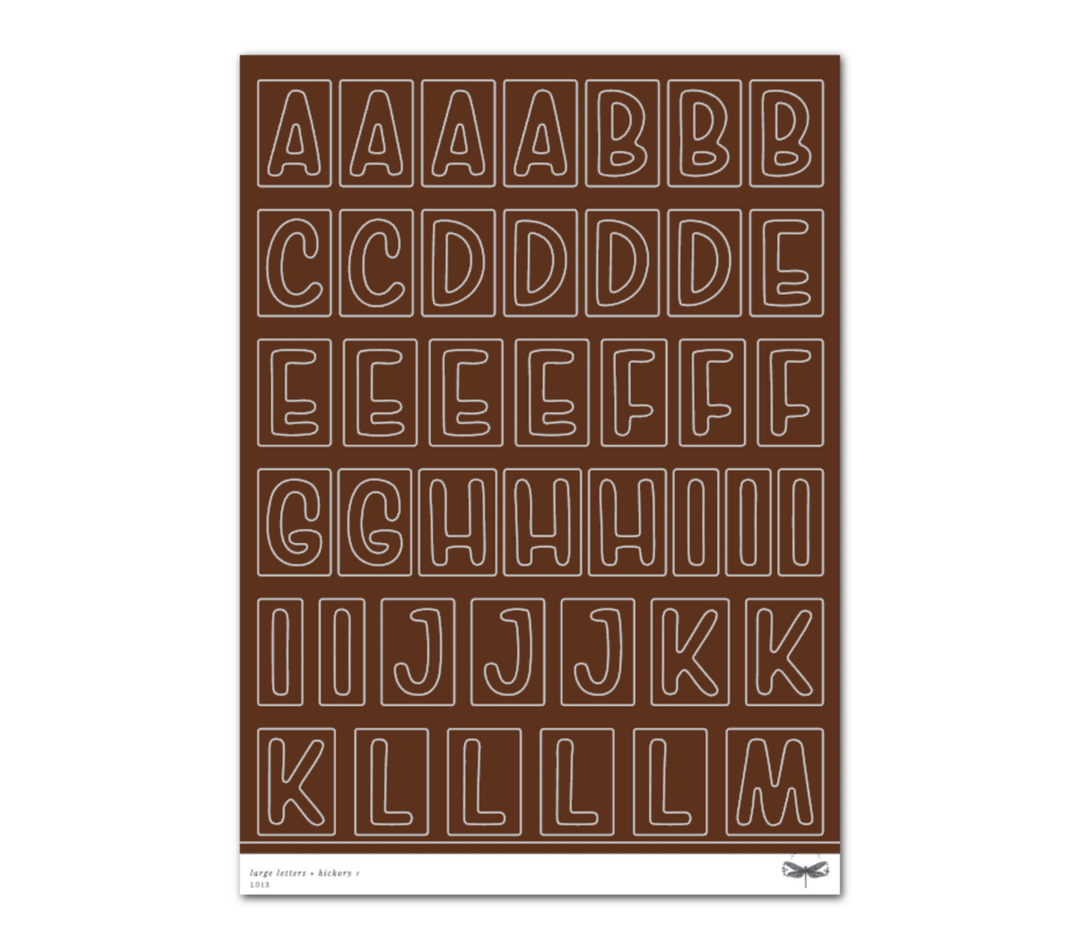 Large Letters • Hickory