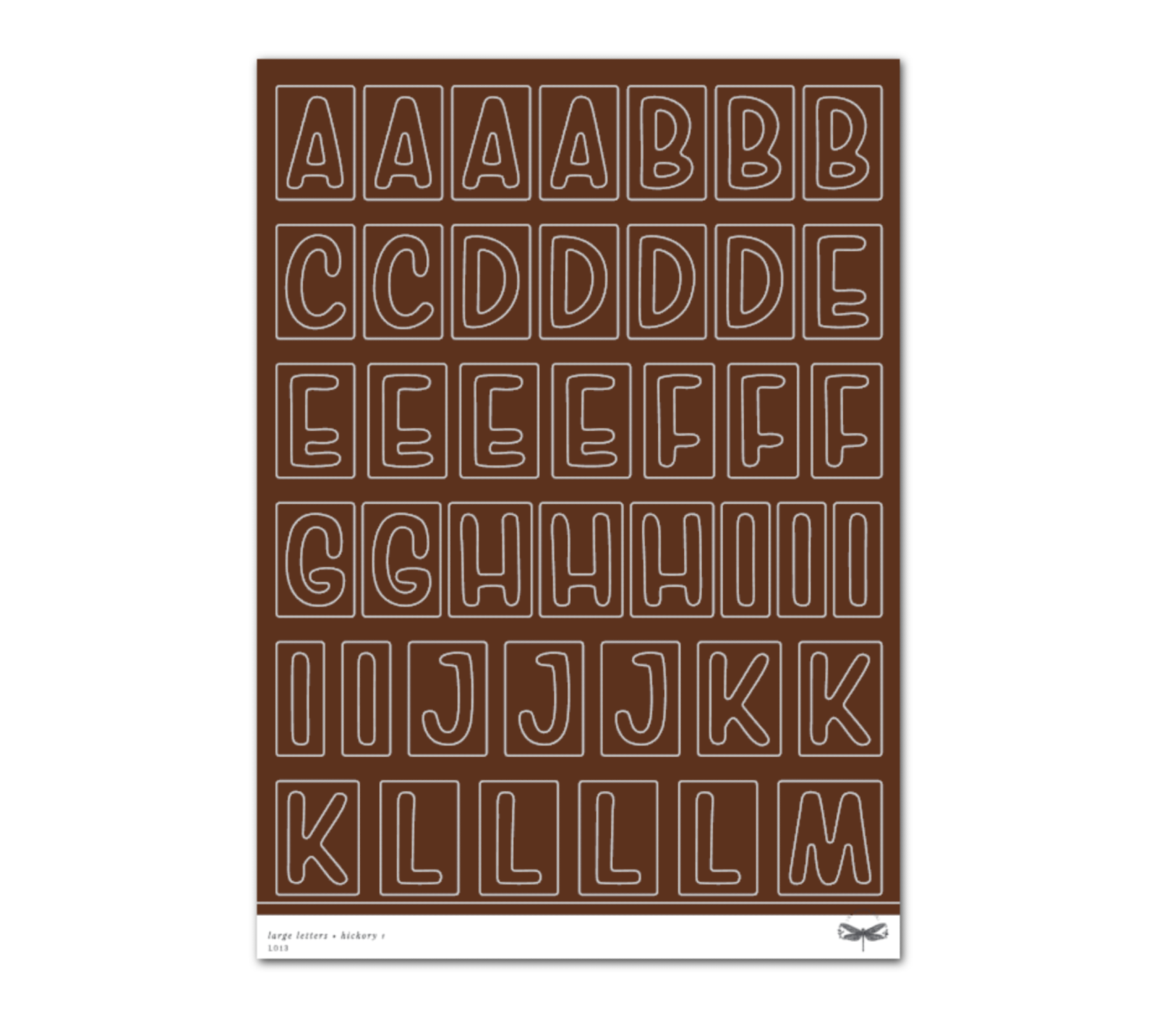 Large Letters • Hickory