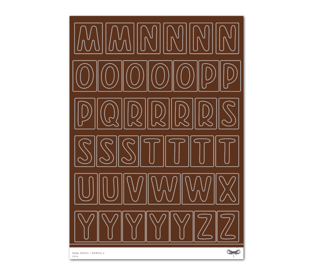 Large Letters • Hickory