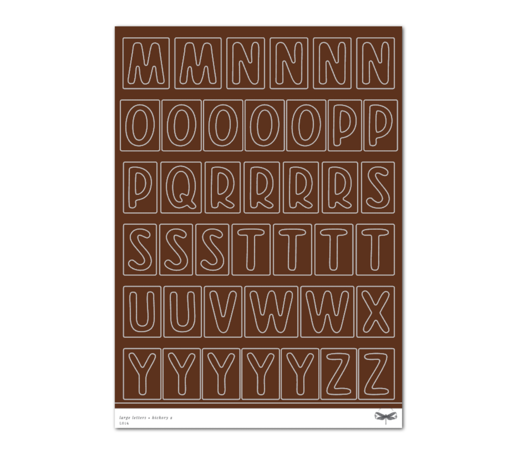 Large Letters • Hickory