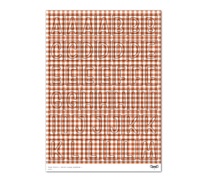 Large Letters • Burnt Orange Gingham