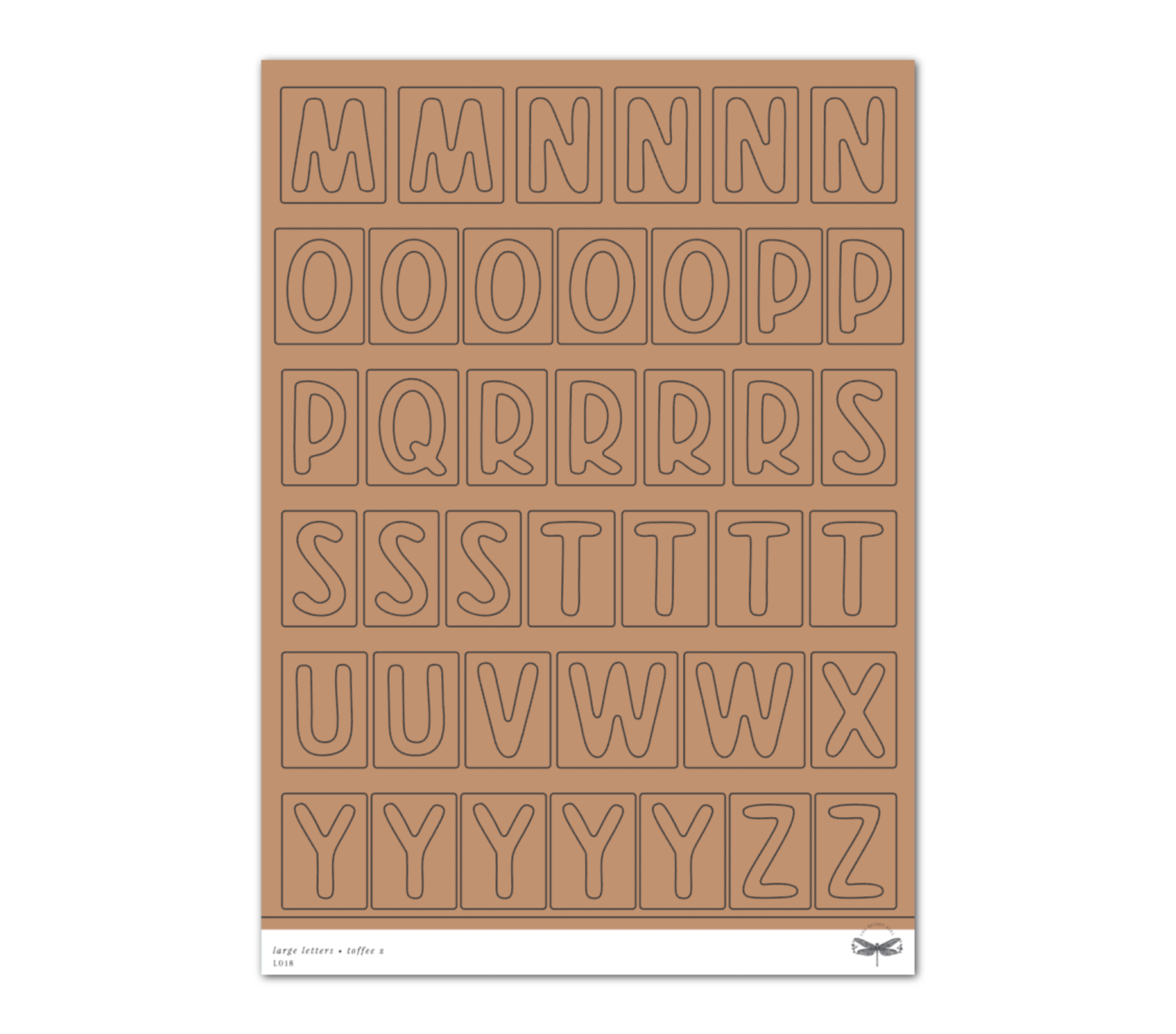 Large Letters • Toffee