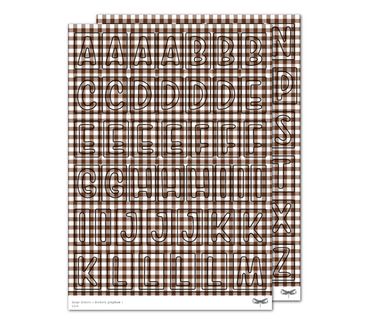 Large Letters • Hickory Gingham