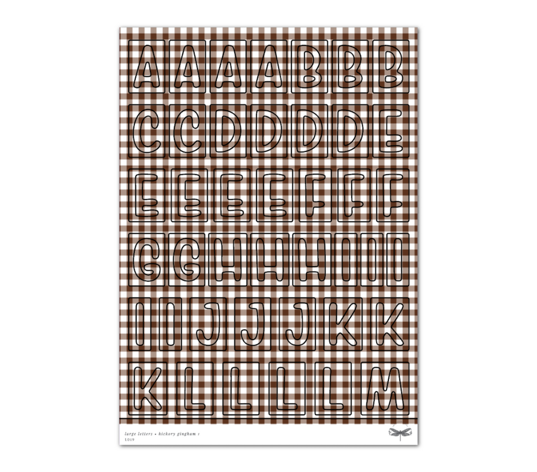 Large Letters • Hickory Gingham