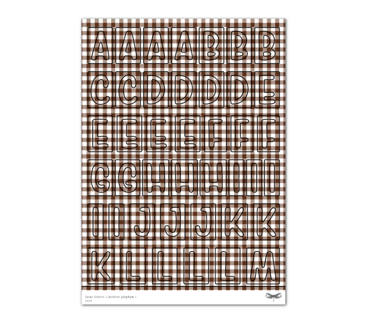 Large Letters • Hickory Gingham