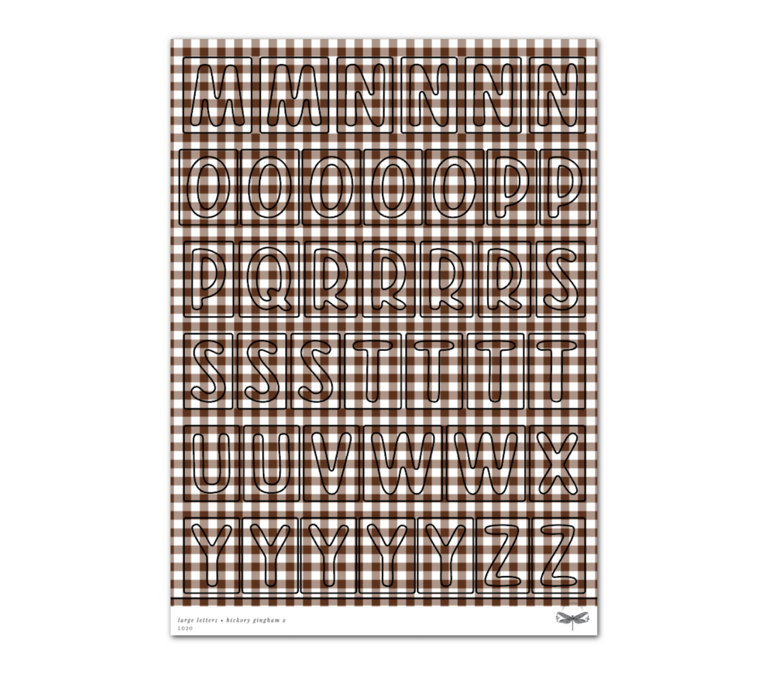 Large Letters • Hickory Gingham