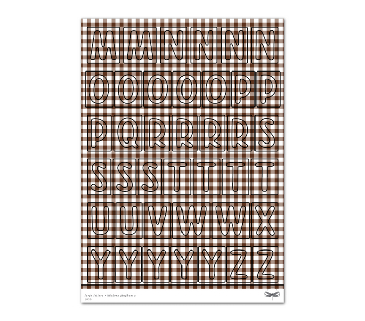 Large Letters • Hickory Gingham