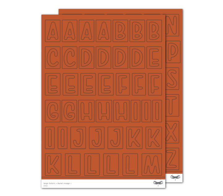 Large Letters • Burnt Orange