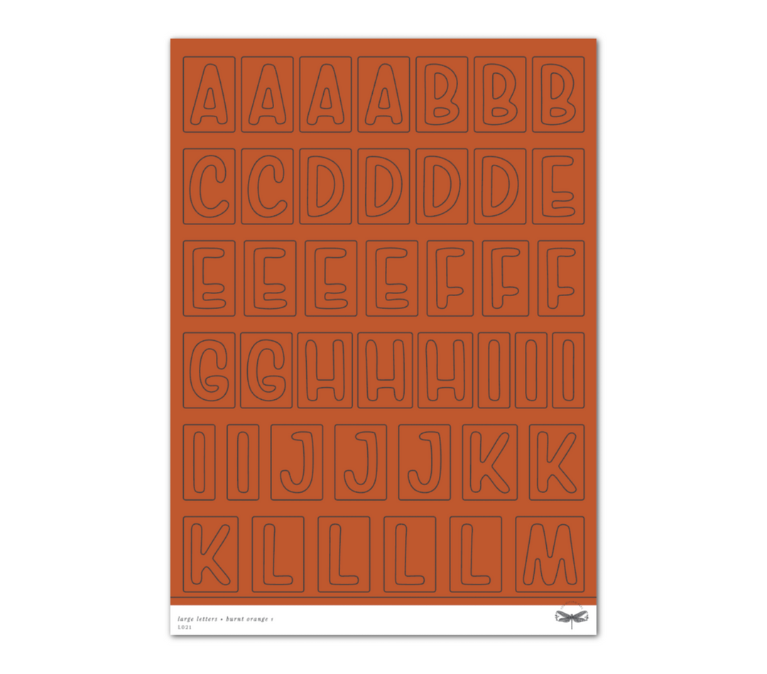 Large Letters • Burnt Orange