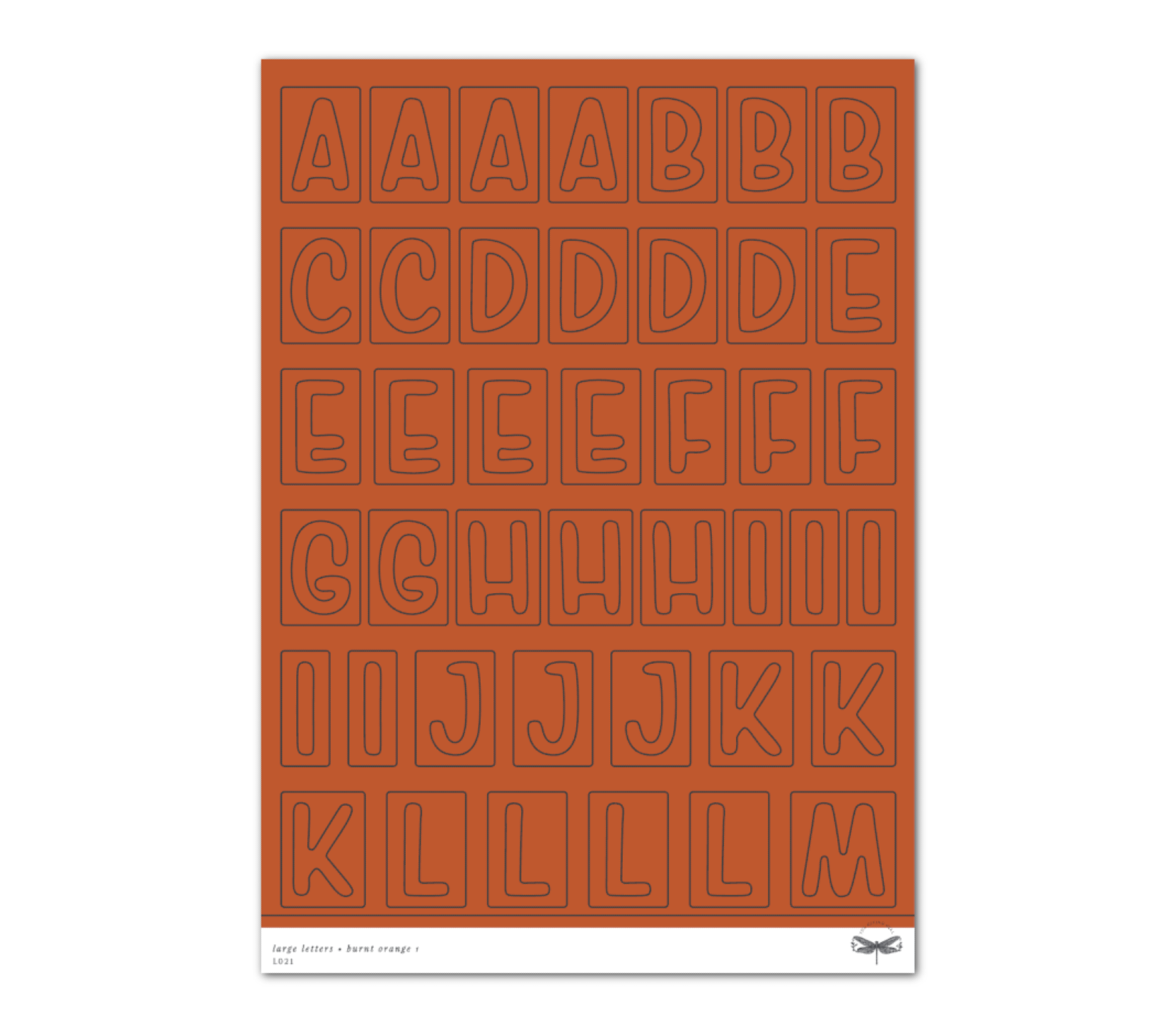 Large Letters • Burnt Orange