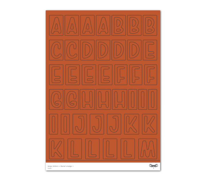 Large Letters • Burnt Orange