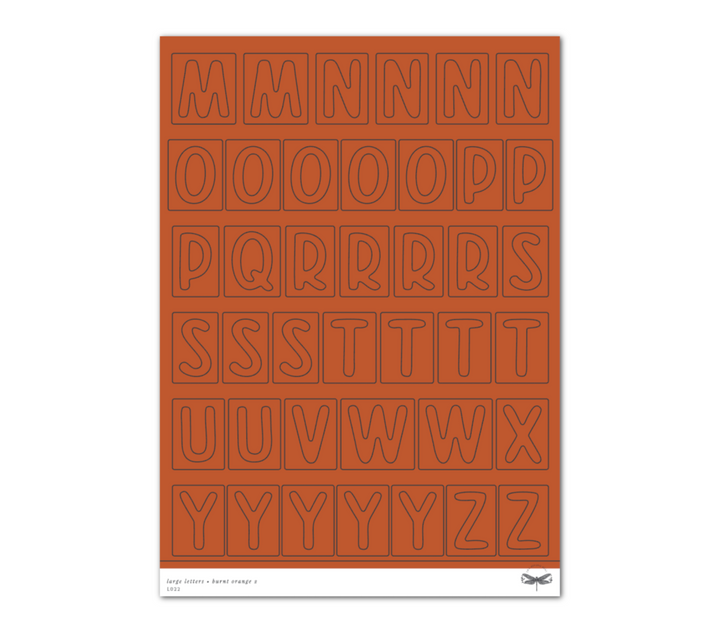 Large Letters • Burnt Orange