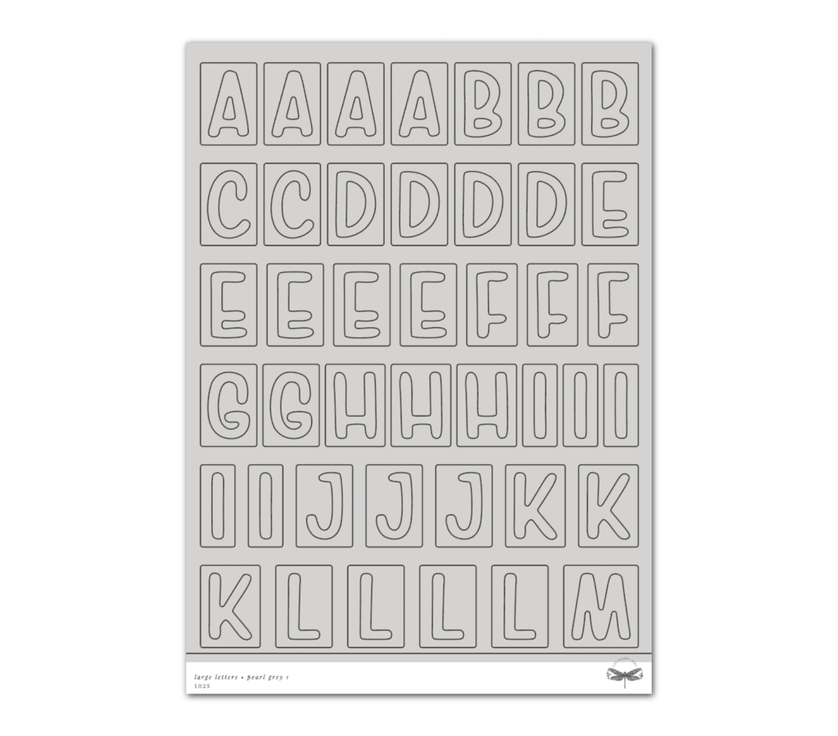 Large Letters • Pearl Grey