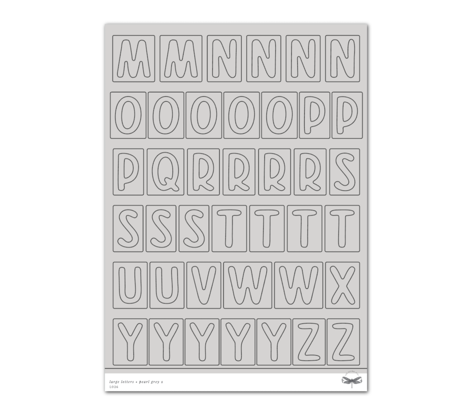 Large Letters • Pearl Grey