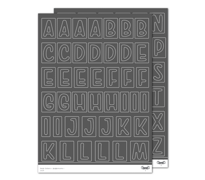 Large Letters • Peppercorn