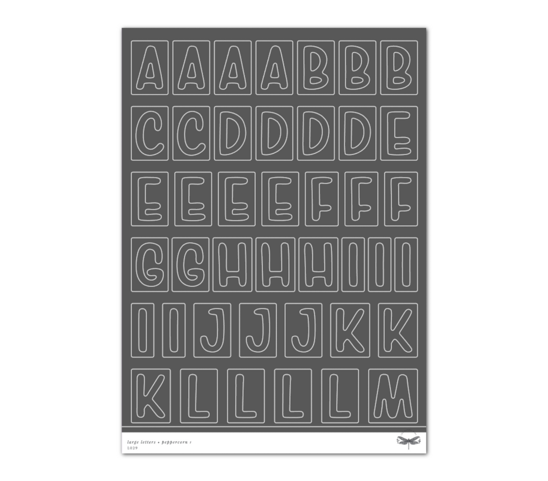 Large Letters • Peppercorn
