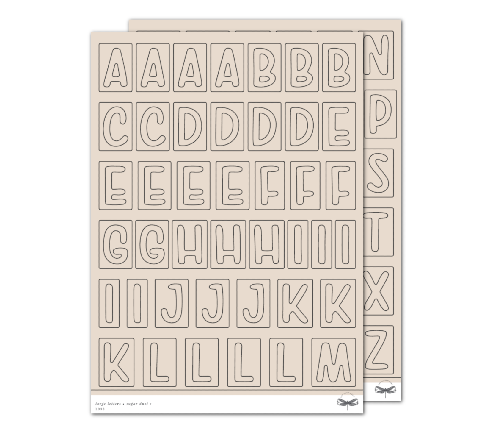 Large Letters • Sugar Dust