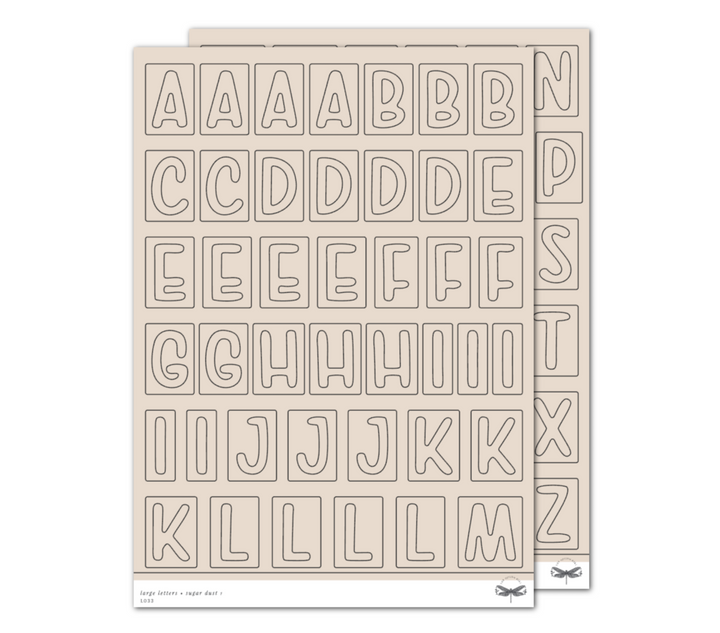 Large Letters • Sugar Dust