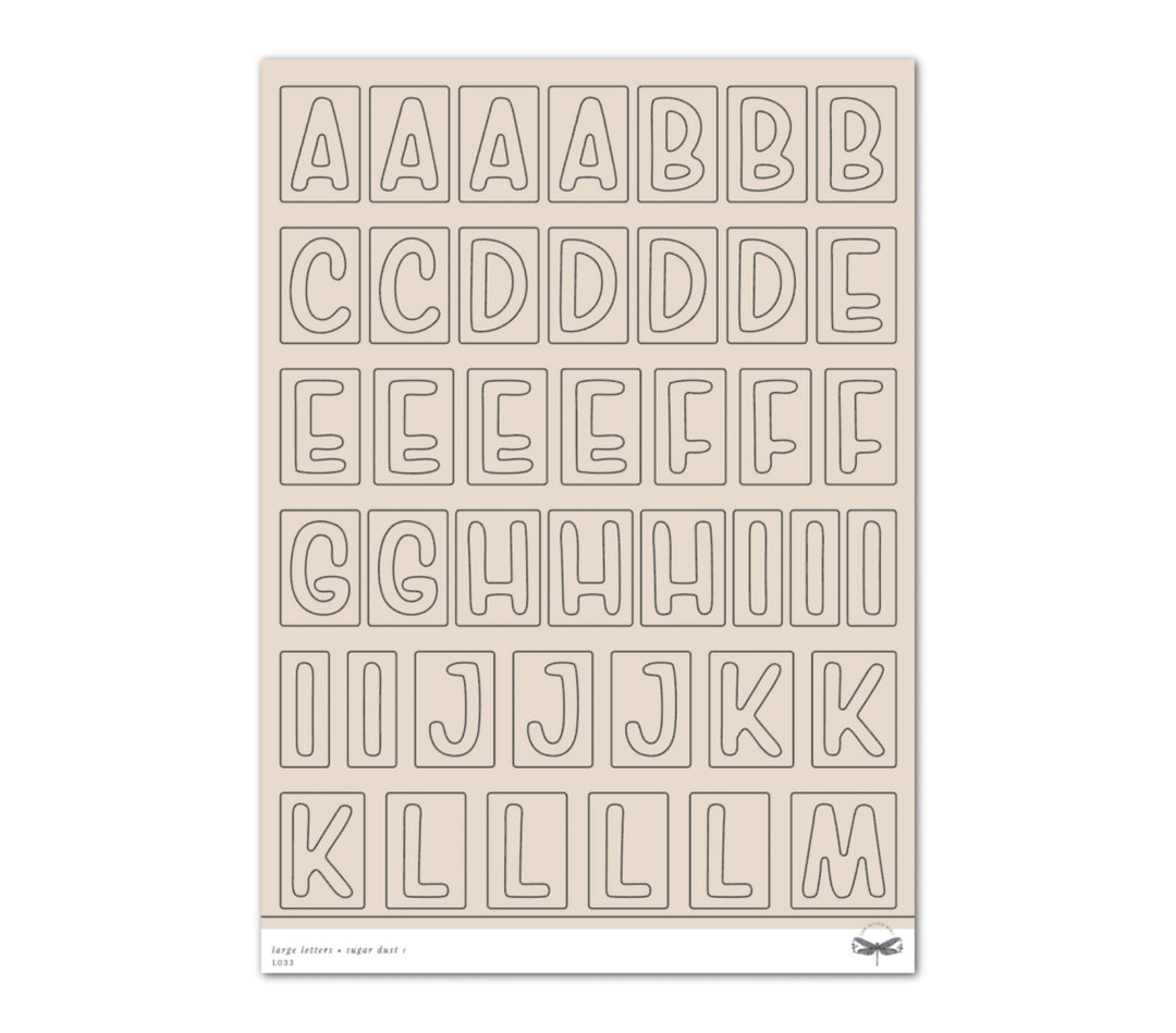 Large Letters • Sugar Dust