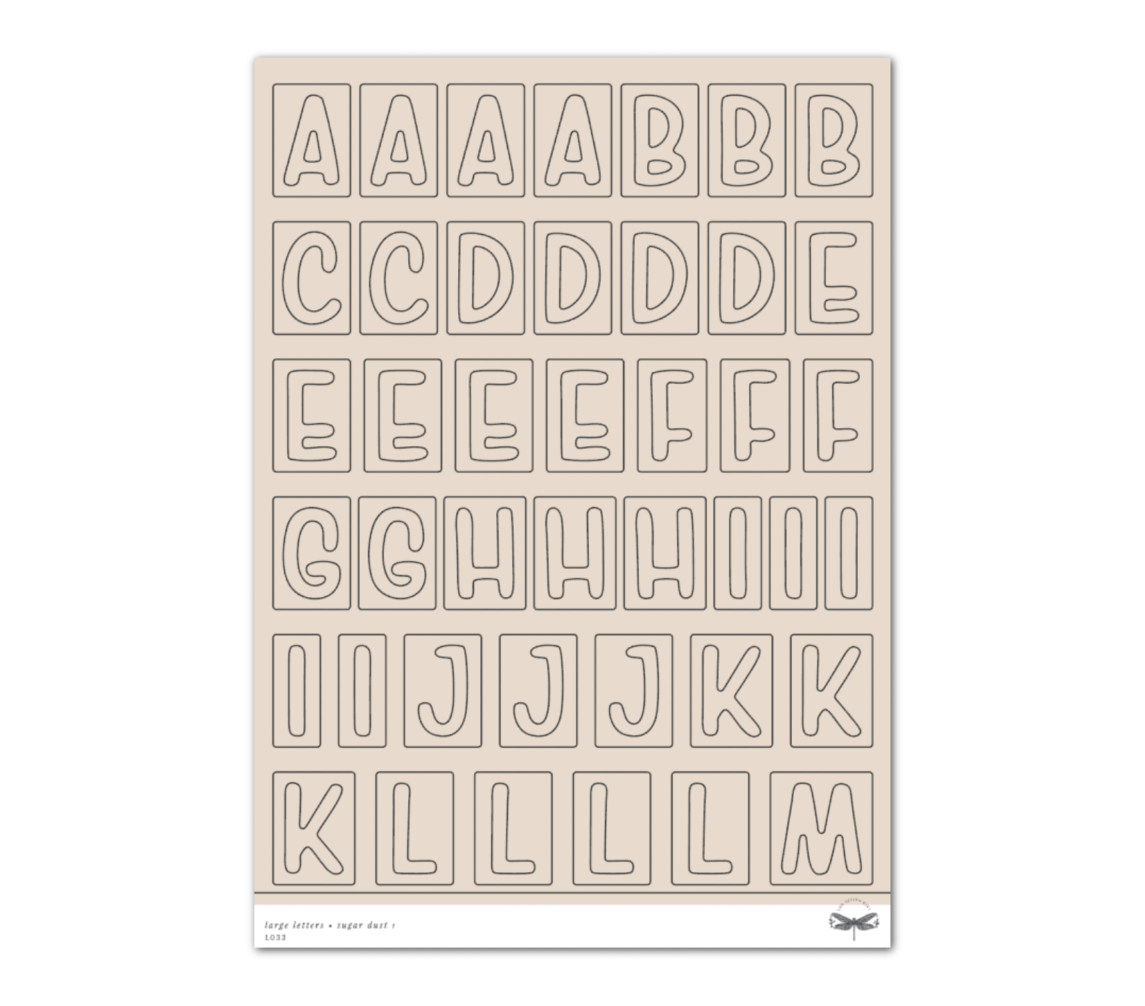 Large Letters • Sugar Dust
