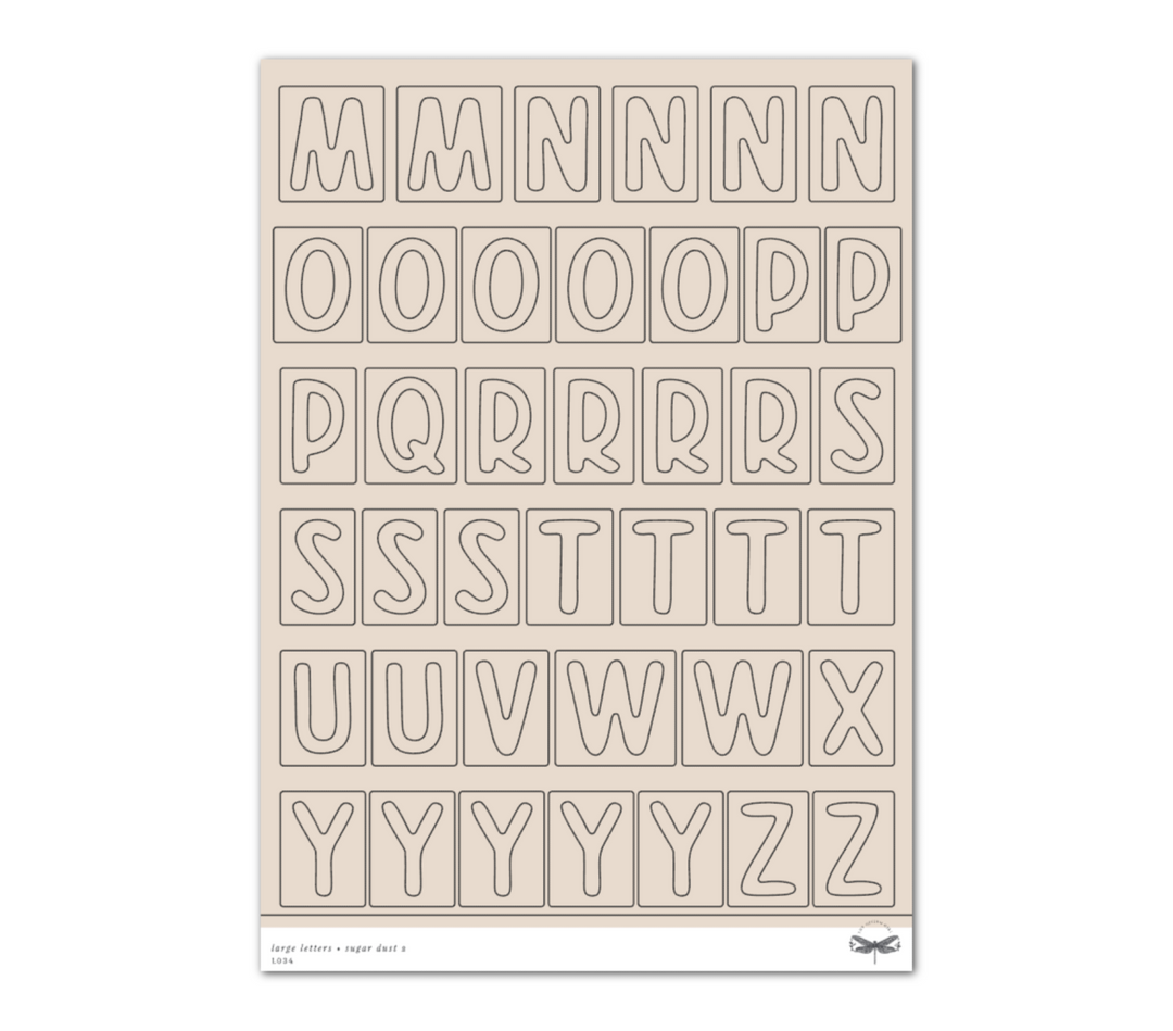 Large Letters • Sugar Dust