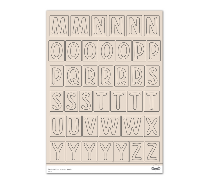 Large Letters • Sugar Dust