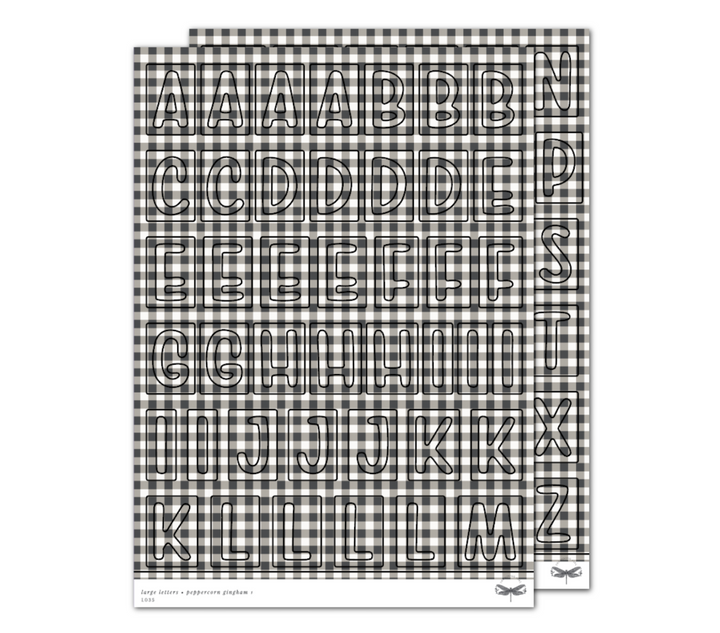 Large Letters • Peppercorn Gingham