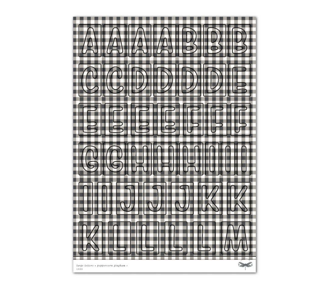 Large Letters • Peppercorn Gingham