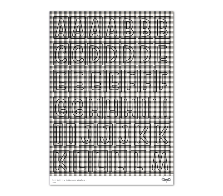 Large Letters • Peppercorn Gingham