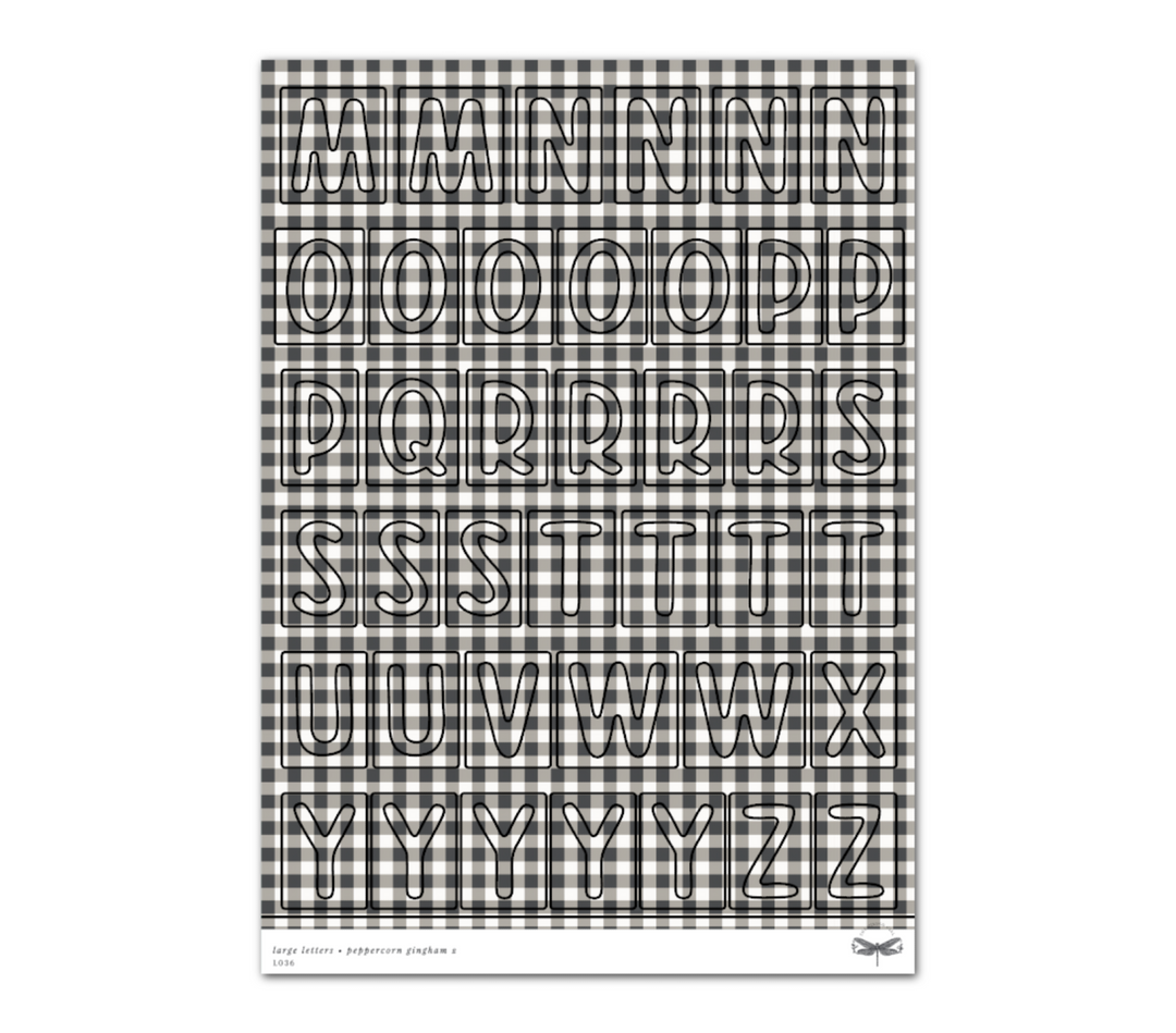 Large Letters • Peppercorn Gingham