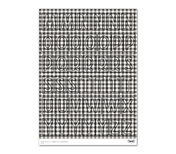 Large Letters • Peppercorn Gingham