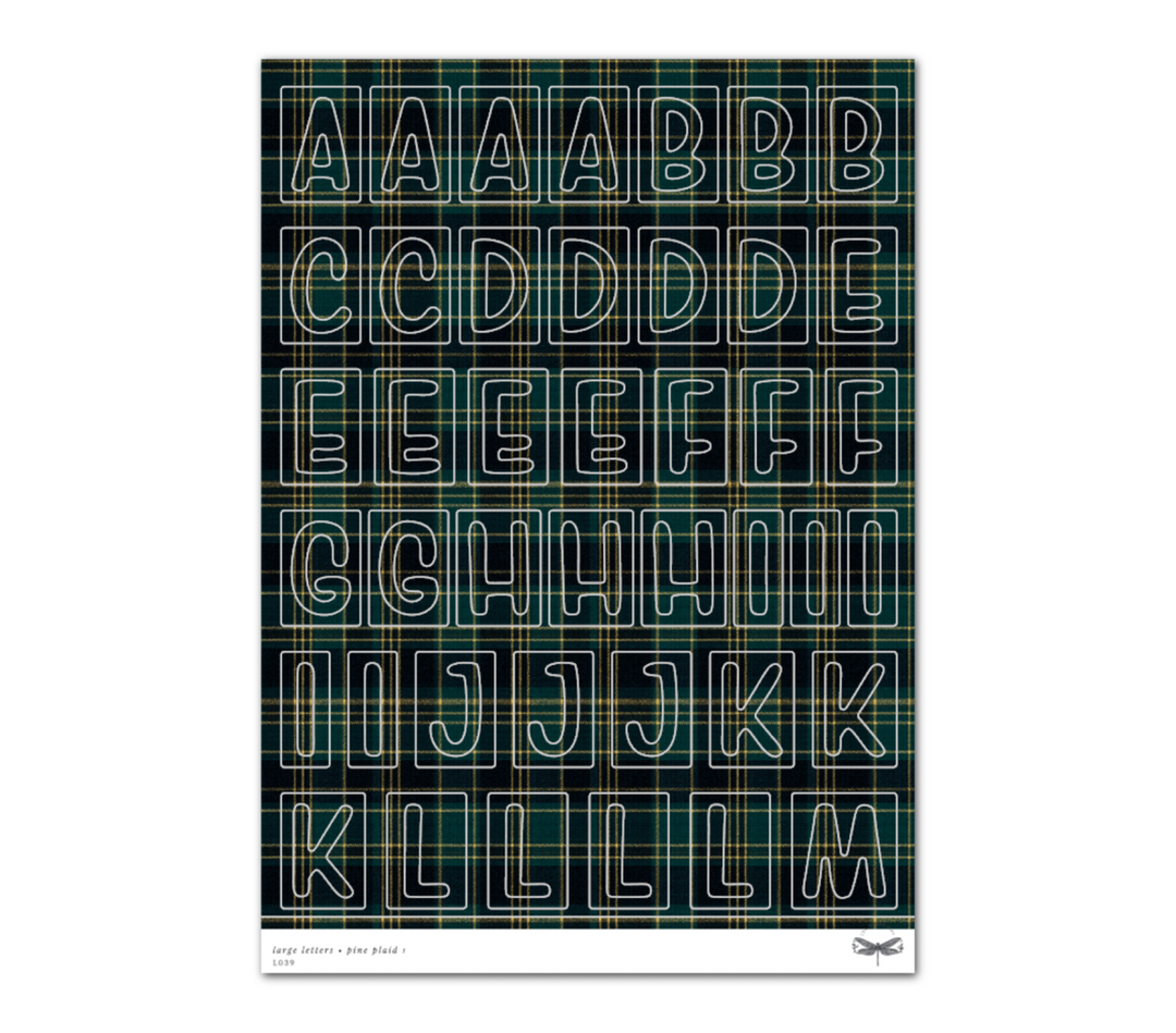 Large Letters • Pine Plaid