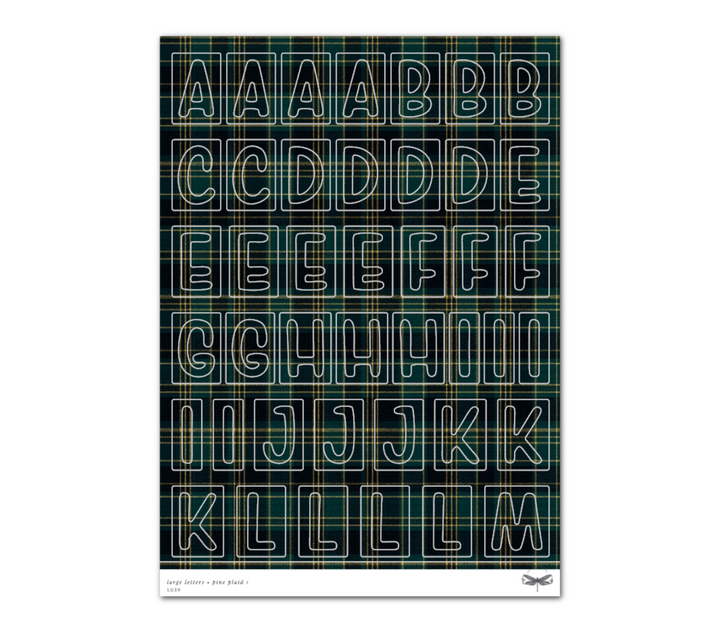 Large Letters • Pine Plaid