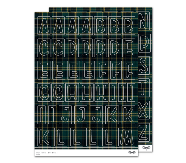 Large Letters • Pine Plaid