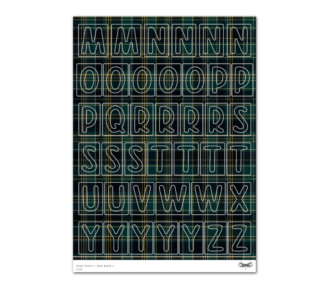 Large Letters • Pine Plaid