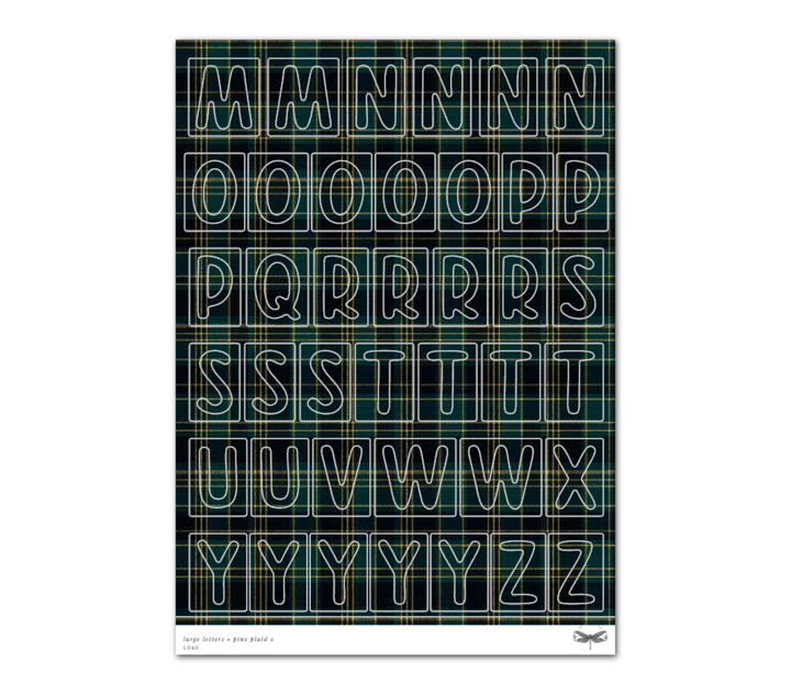 Large Letters • Pine Plaid