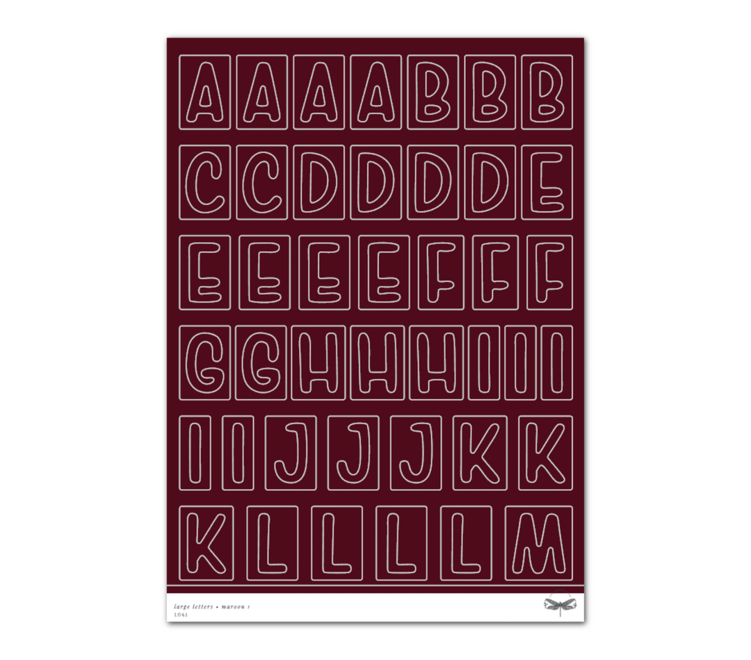 Large Letters • Maroon