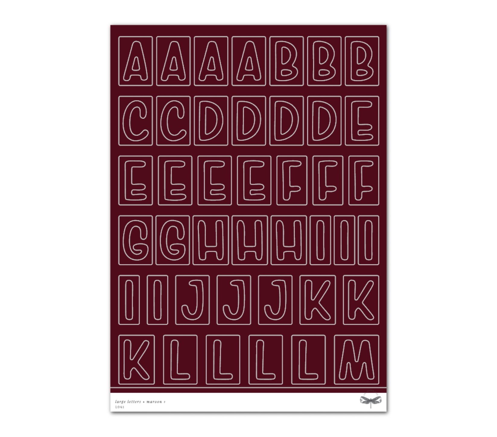 Large Letters • Maroon
