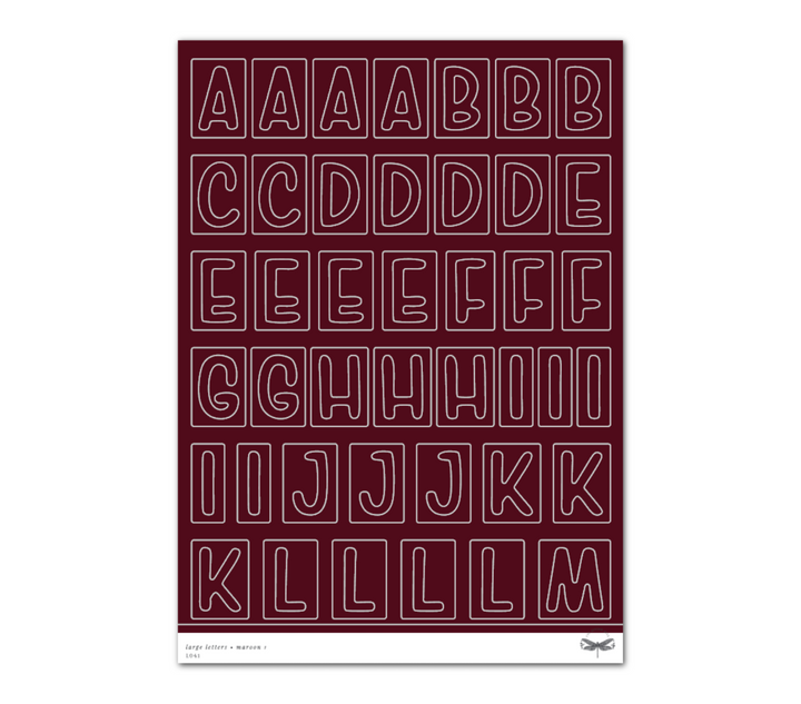 Large Letters • Maroon