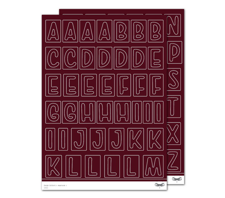 Large Letters • Maroon